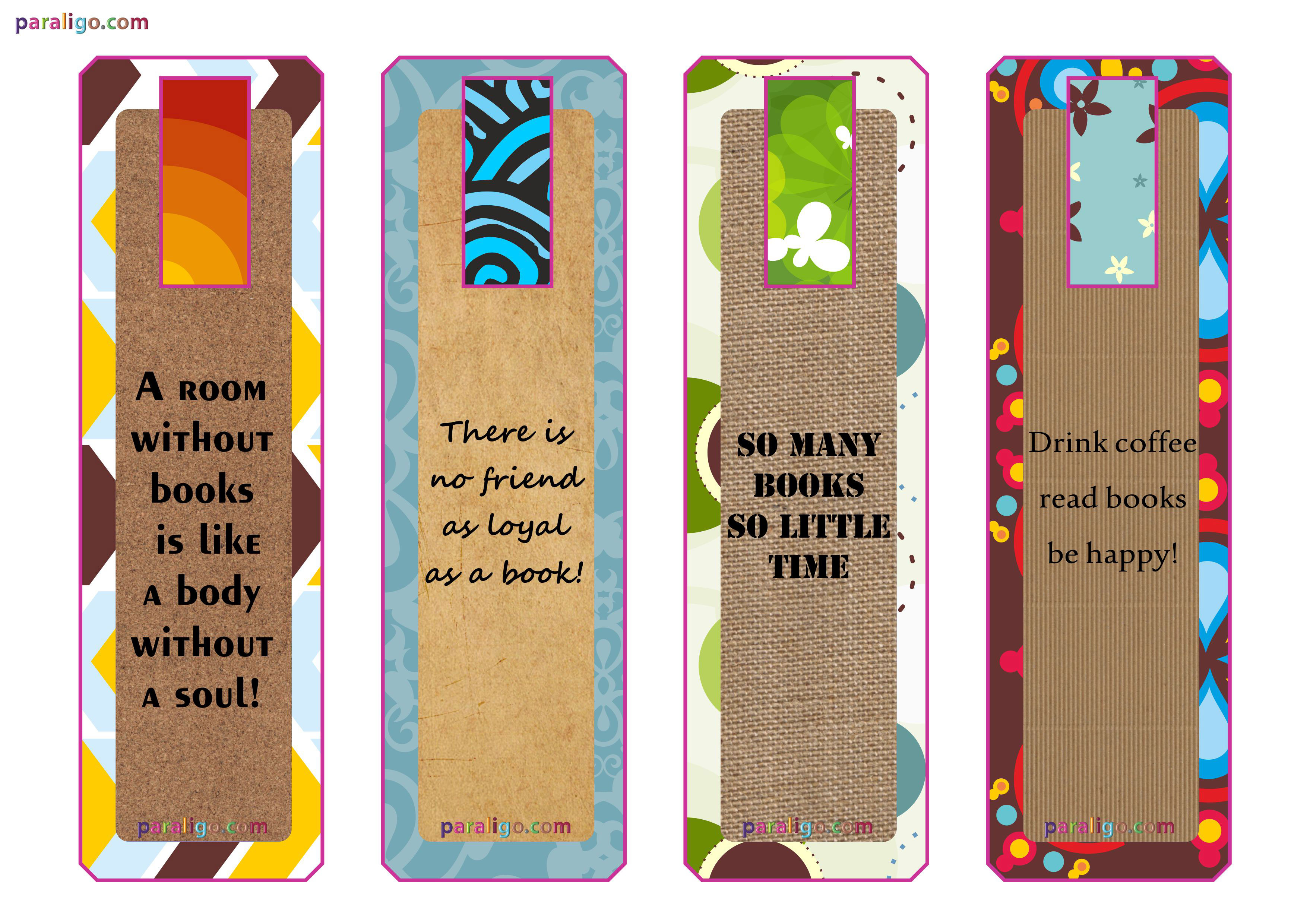 Free printable bookmarks