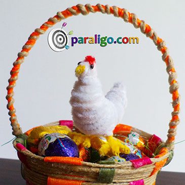 Easter Chicken with Pipe Cleaners