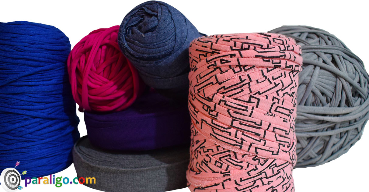 Recycled T-shirt Yarn. T-shirt Yarn. Crochet Cotton Yarn. Textile